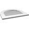 Ekena Millwork Round Top Surface Mount PVC Gable Vent: Non-Functional, w/ 3-1/2"W x 1"P Standard Frame, 24"W x 22"H GVPRT24X2201SN - alternate 2